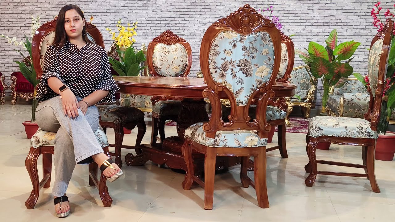 Classic Round Dining Table in Honey Gloss Finish – Solid Teakwood #diningtable #aarsun