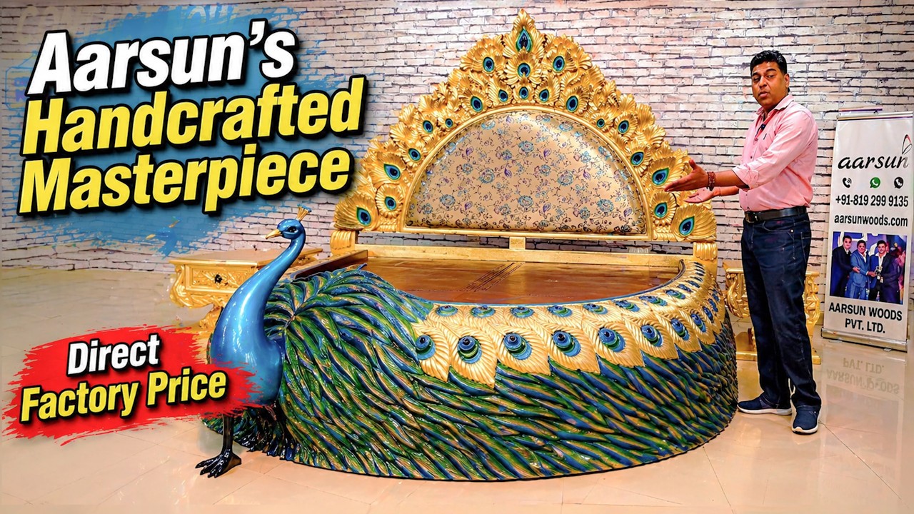 You’ll Be Amazed by This Premium Bed Design | Aarsun’s Handcrafted Bedroom Furniture #bed #beddesign