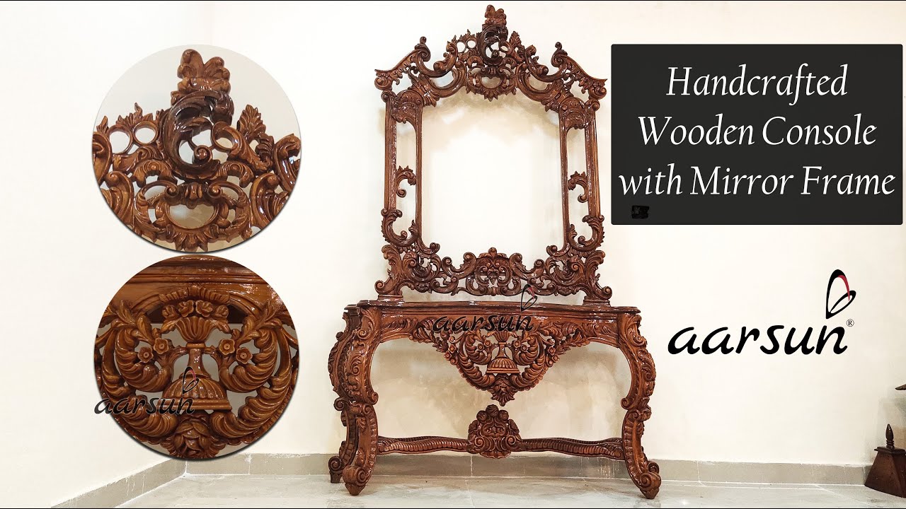 Modern Console Table Design Ideas 2023 | Handcrafted Console With Mirrior Frame #aarsun