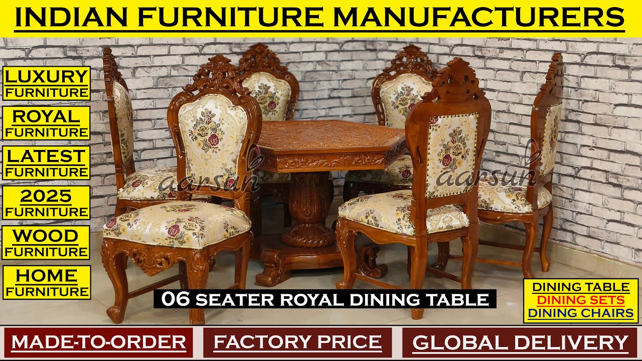 Solid Teakwood 6-Seater Dining Set in Hexagon Design –Factory Price Only #diningtable #aarsun