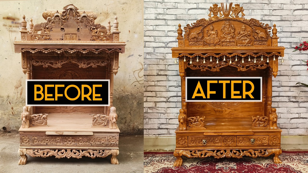 Puja Mandir Design For Home | Best Wooden Temple Design For Home | Wooden Temple Decoration ideas