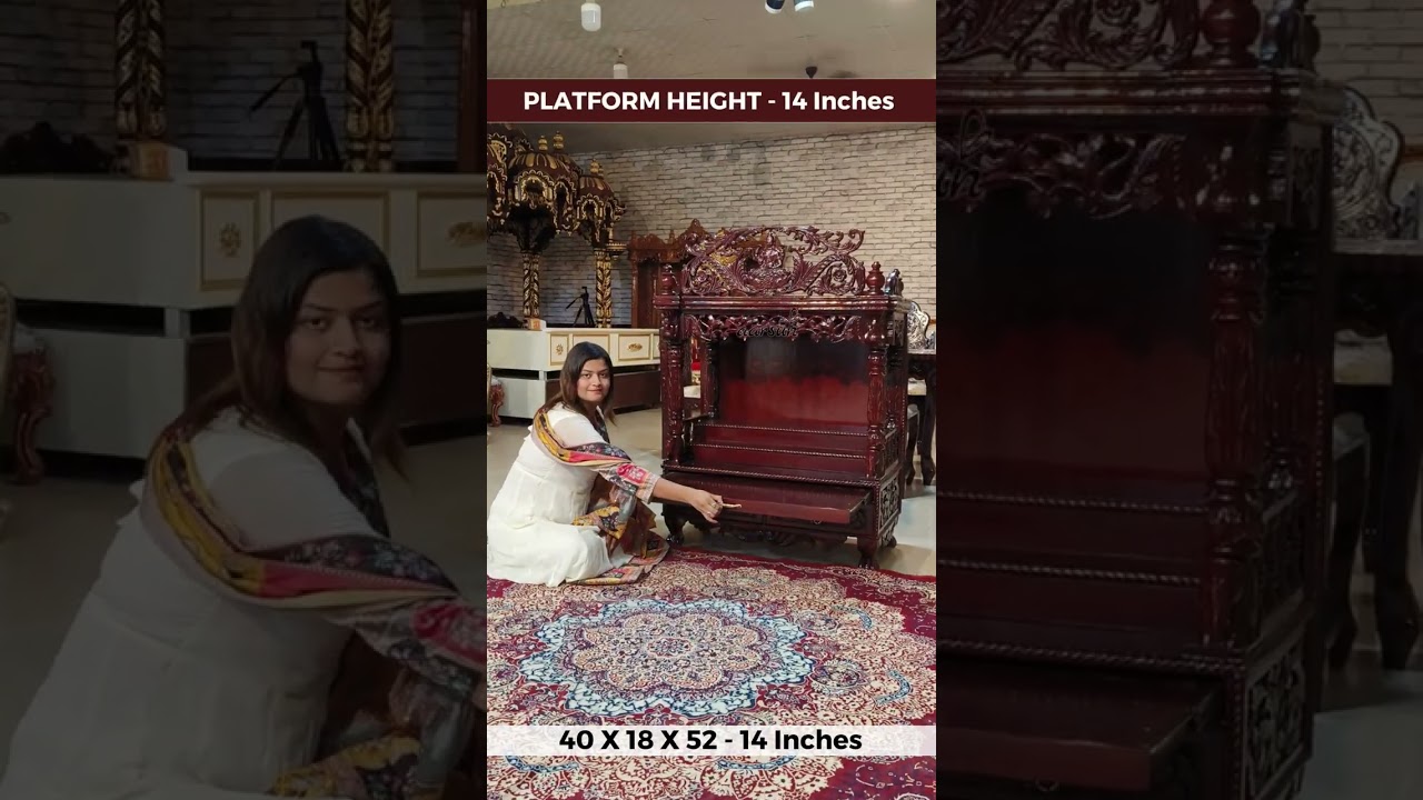Puja Mandir - Wooden Temple For Home - DevGhar Design -Mondir #temple #mandir #aarsun