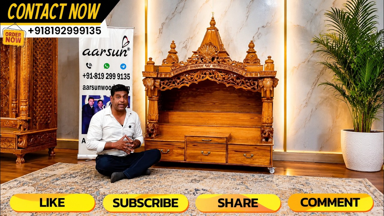 Mandir Design - Temple Design - Wooden Temple - Mondir - DevGhar #temple #mandir #pujamandir #aarsun