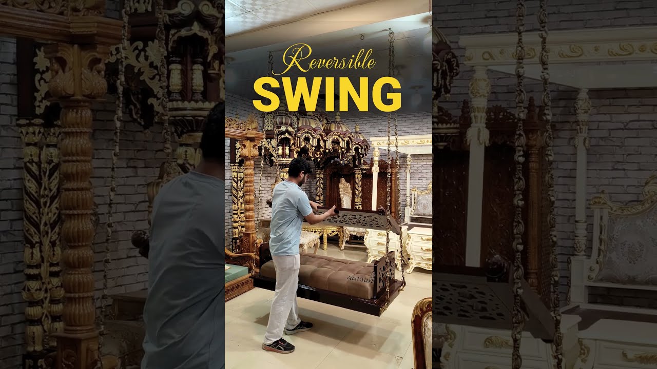 Reversible swing with Heavy Brass Chains #swing #oonjal #zula #explore #trending #viral #aarsun