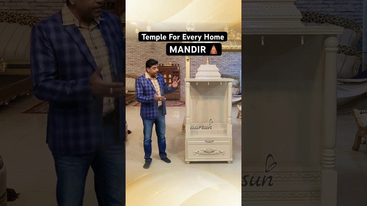 Wooden Mandir - Temple For Home - DevGhar Design - Mondir Design ideas #temple #aarsun