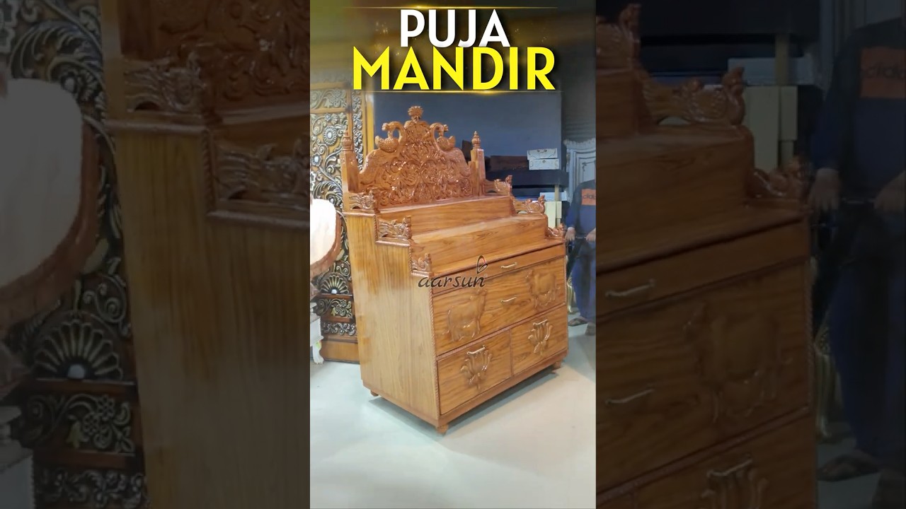 Solid Teakwood Temple for Home with Pure Brass Bells | Direct Factory Price #temple #mandir #aarsun