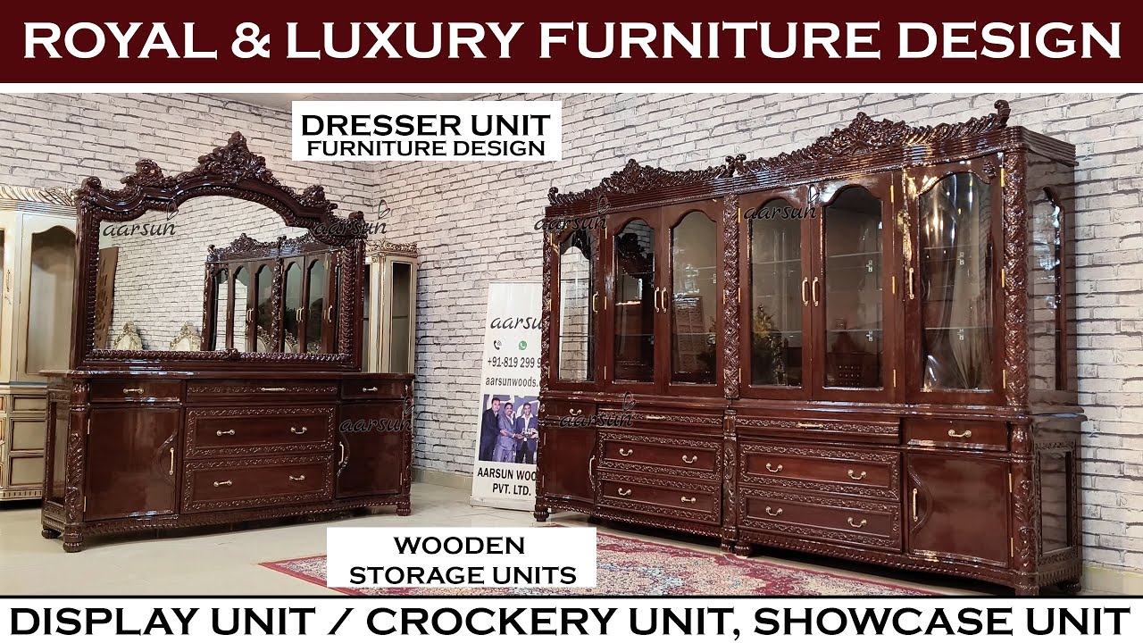 Complete Home Solution – Display, Crockery & Dressing Units in Teakwood! #teakwood #aarsun