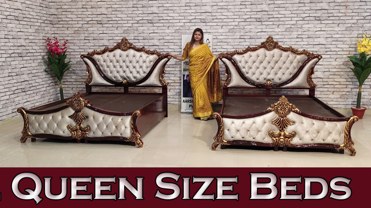 Queen Size BED - BED - Bed Design - Bedroom Furniture -Bedroom Decor #bed #beddesign #aarsun
