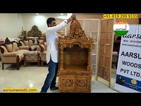 Wooden Carving Temple | Altar Pooja Mandir for Home | Aarsun | #mandir #temple #thakurji
