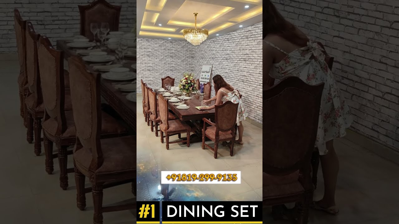 12 Seater Dining Table Set - Dining Furniture - Dining Table Design - Top Design - Premium Furniture
