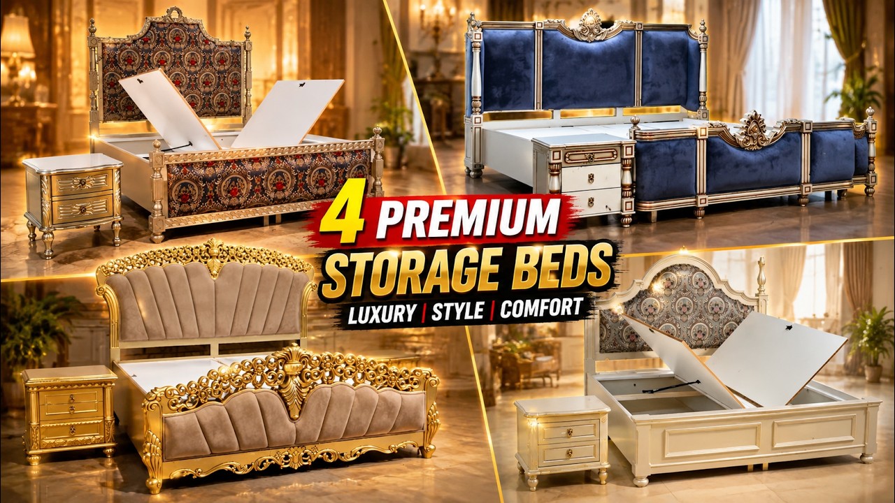 Four Bed Designs - How to Choose the Perfect Bed | Luxury Bed Designs & Storage Guide #bed #aarsun