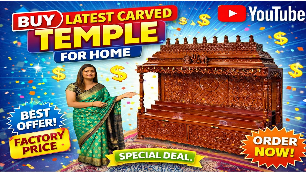 Buy Latest Carved Temple for Home - Temple Design - Wooden Temple - DevGhar - Mondir Design #temple