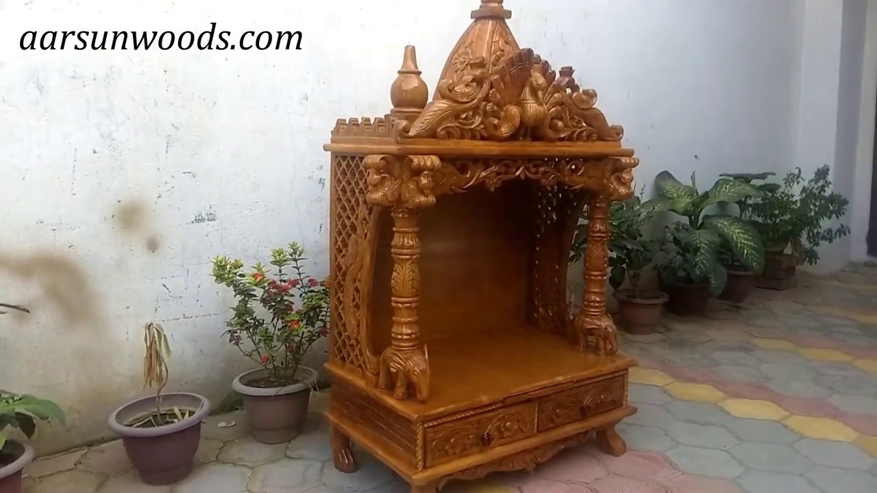 #121 Wooden Mandir for Puja Ghar | Home & Office Altar Designs | Aarsun