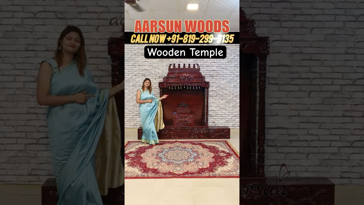 Latest Temple Design - மரத்தாலான கோயில்  - Mandir Design for Pooja Room - Wooden Temple - DevGhar
