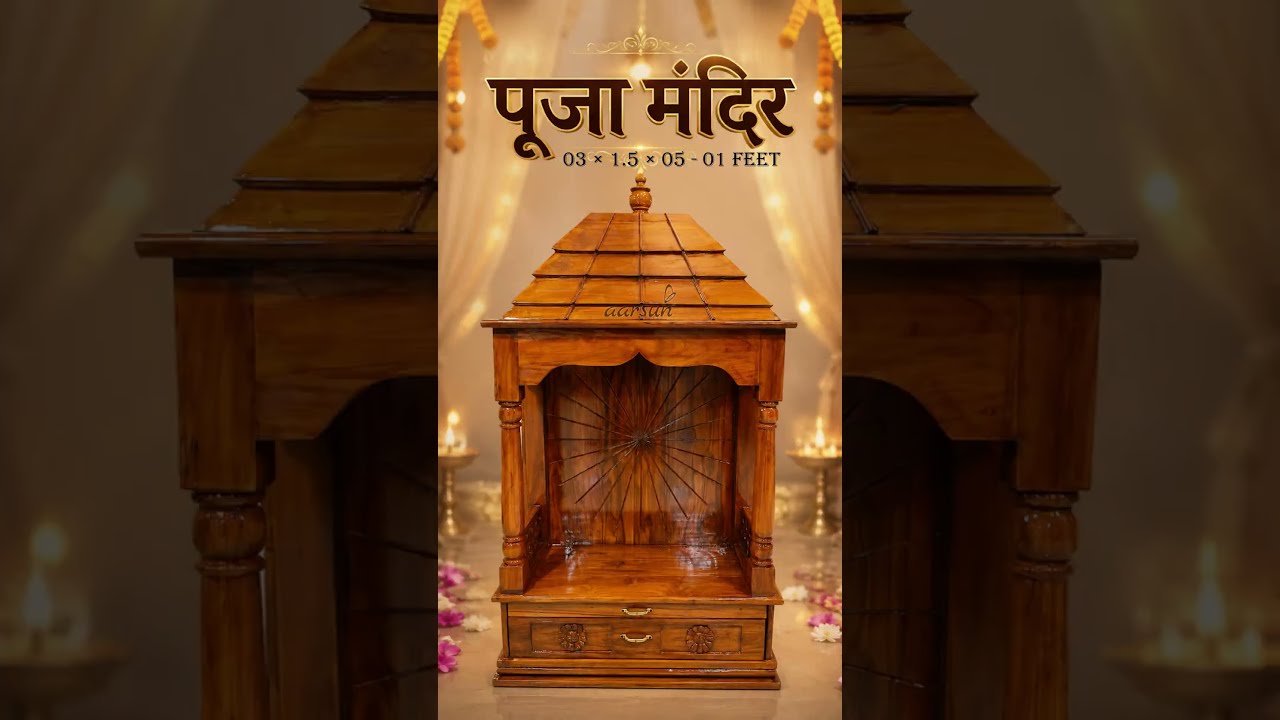 South indian Style Solid wood Temple for Home - Puja Mandir - DevGhar #temple #mondir #aarsun