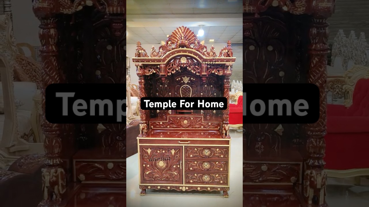 Wooden Temple - Mandir Design - DevGhar - Modern Temple #temple #mondir #devghar #aarsun