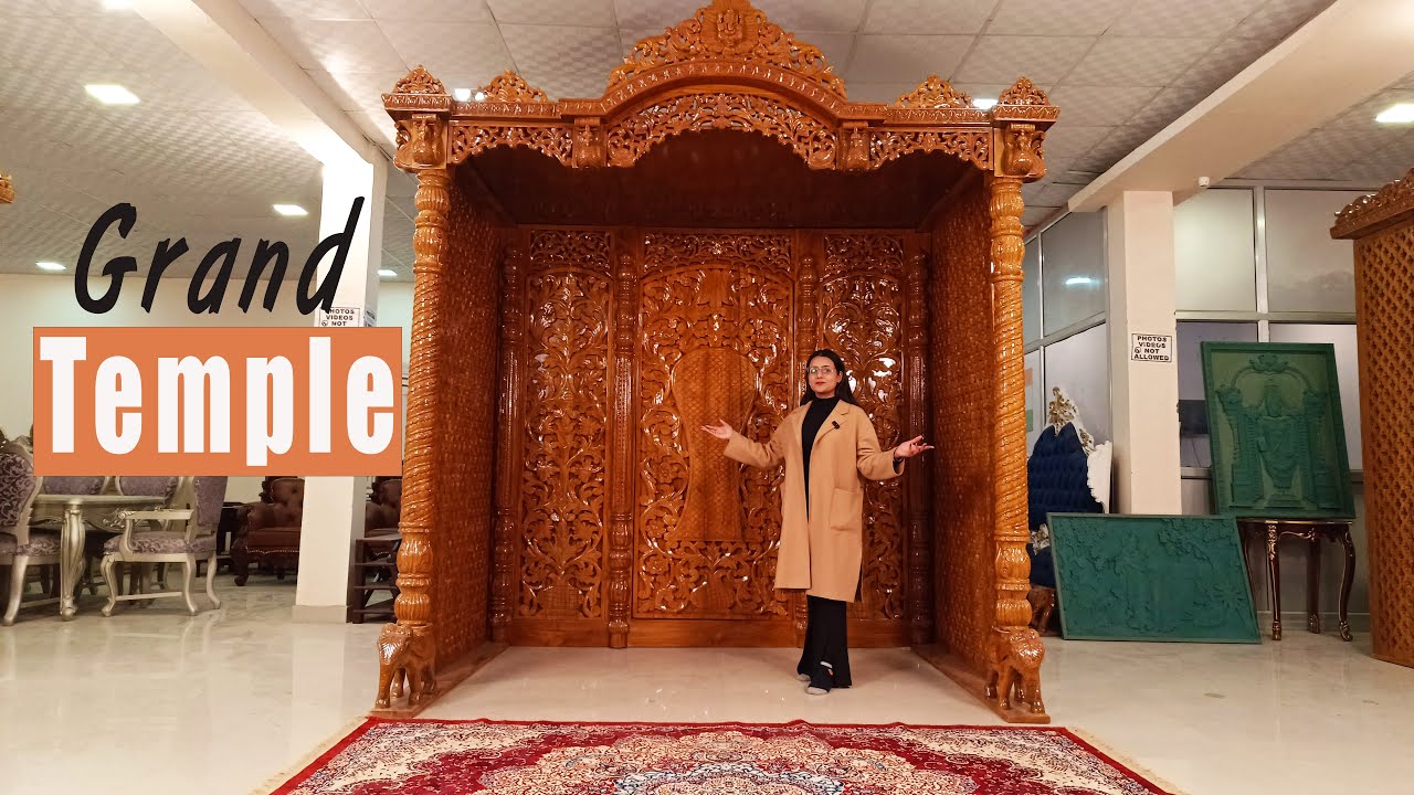 YT745 Sagwan lakdi Mandir |  Teak wood craft | Amazing Desi Wood Work Art | Aarsun