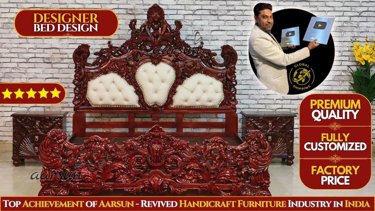 Eastern King Size Bed With Two Night Stand | BED | Bed Design| Bedroom Furniture