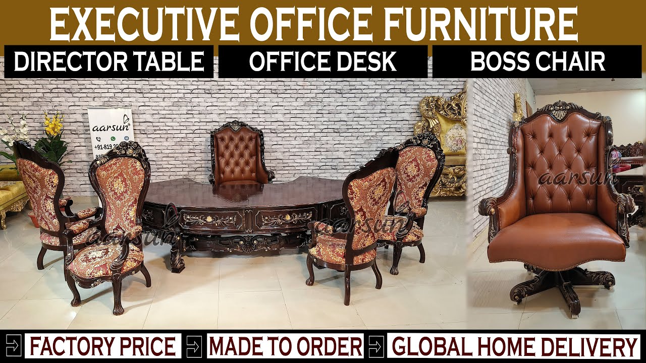 Modern Director Chairs & Tables for CEO Cabins | Office Furniture By Aarsun #officefurniture