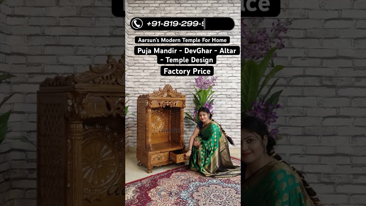Create a Peaceful Corner with Aarsun's Modern Temples- Direct Factory Price #temple #mandir #aarsun
