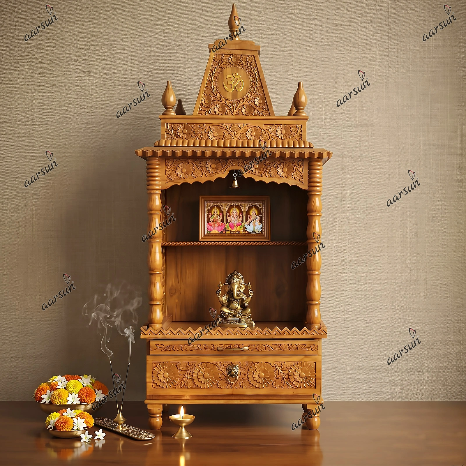 Small Hand Carved Temple