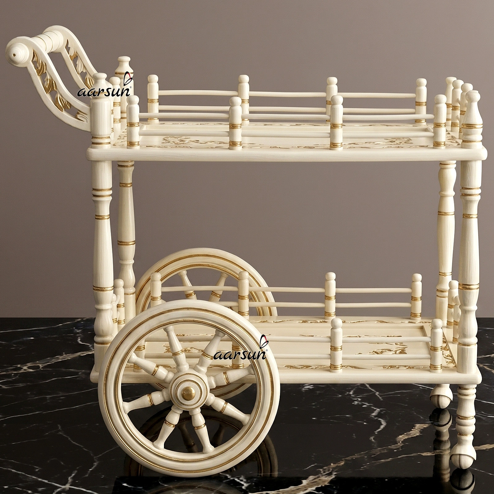 White Deco Food Trolley By Aarsun