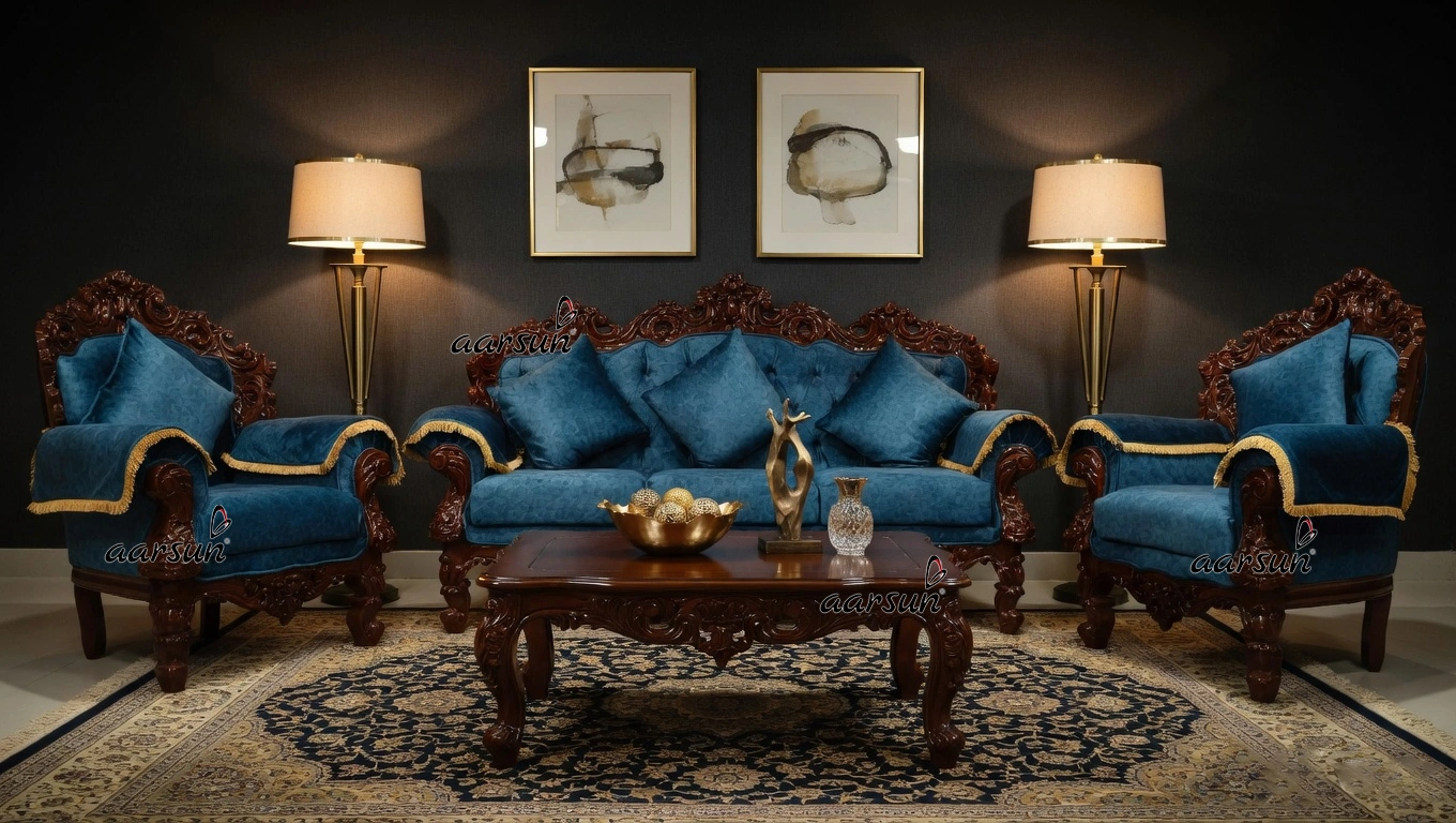 5 Seater Wooden Sofa set