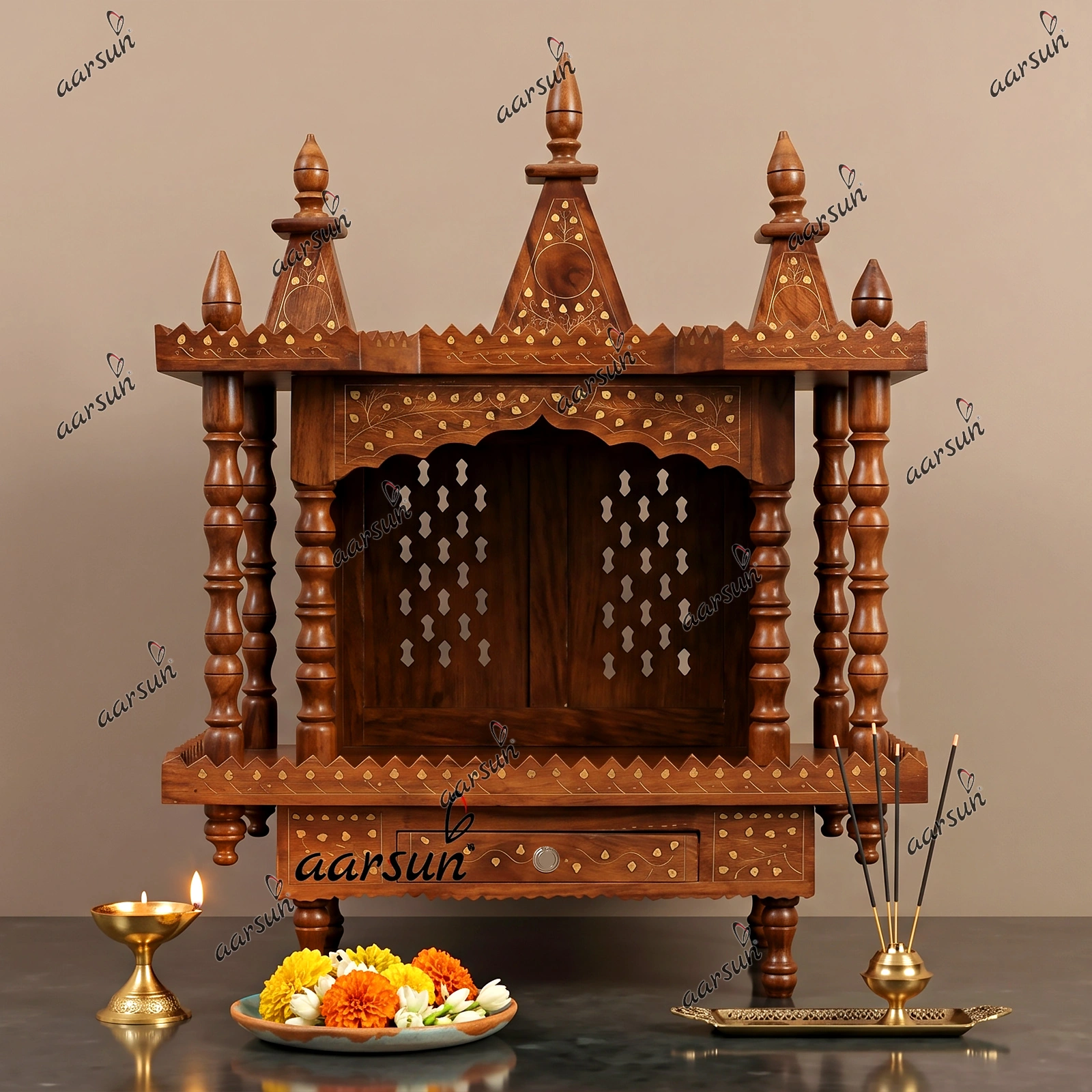 UH-MNDR-0174-brass work temple