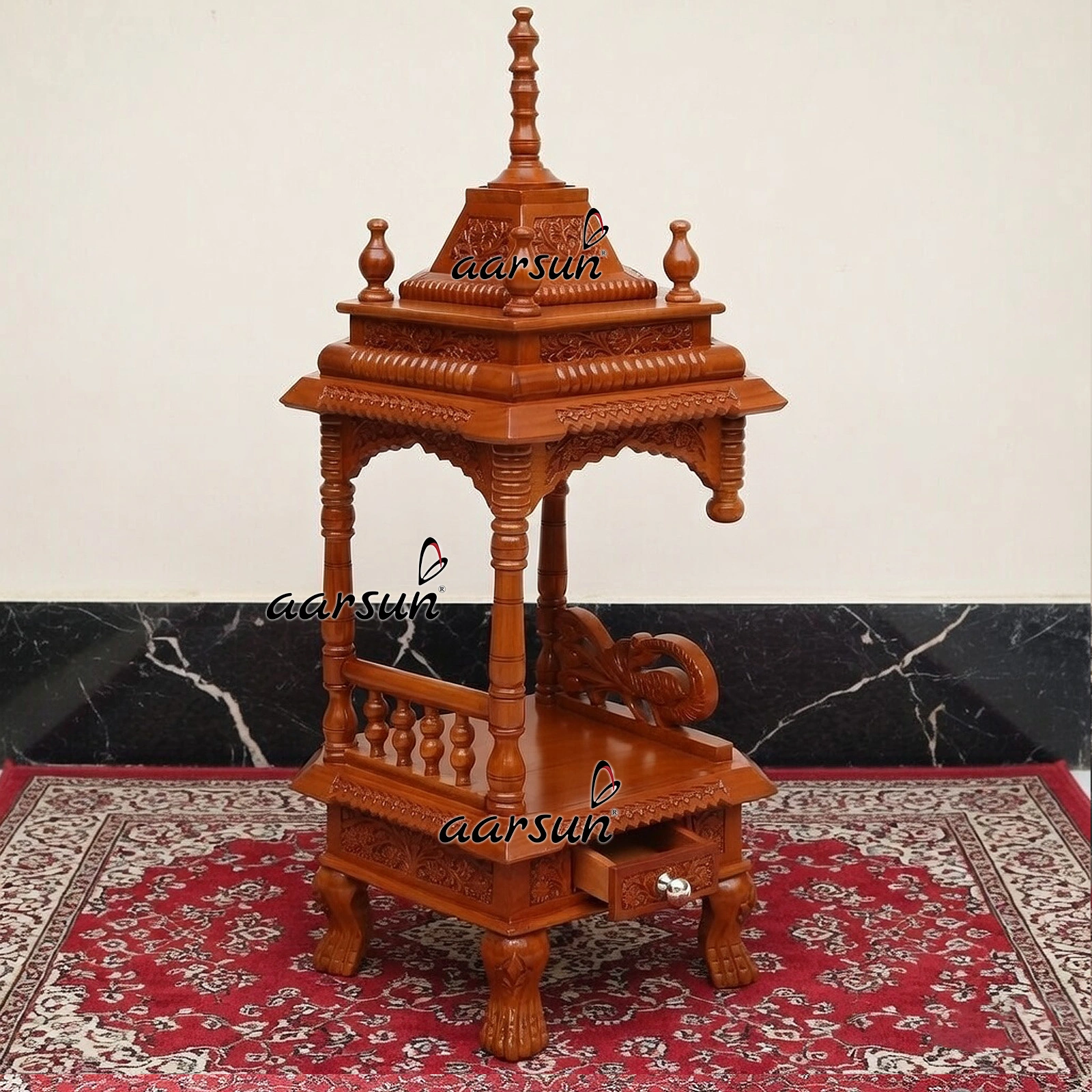 UH-MNDR-0079 handcrafted sheesham temple