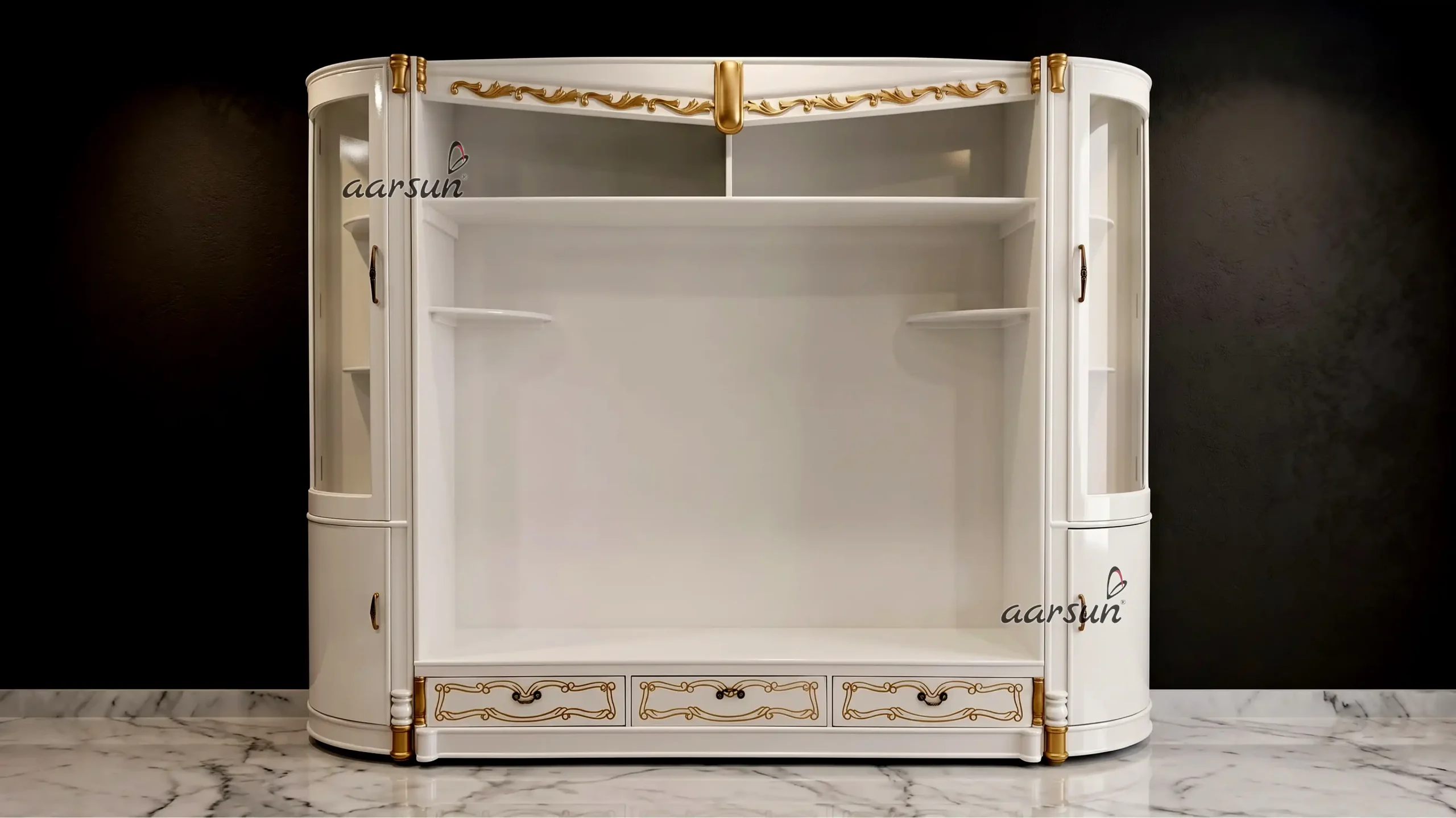 White Finish TV cabinet -Unit YT-229