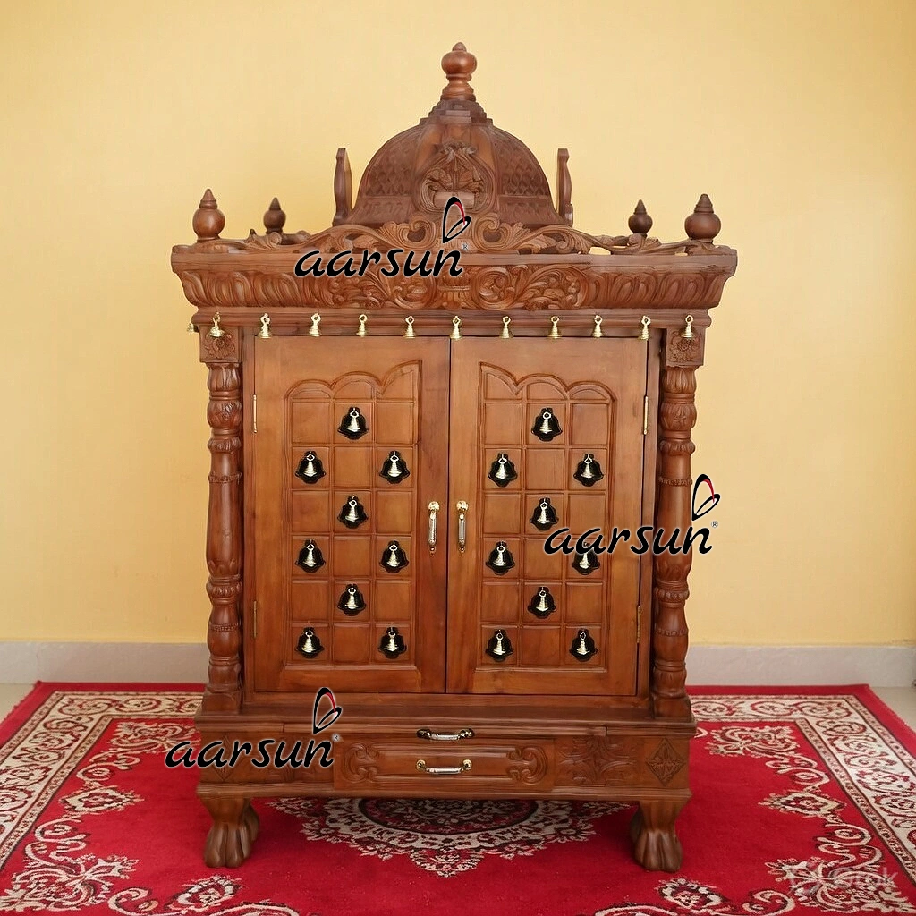 Wooden Prayer Pooja Cabinet MNDR-0104