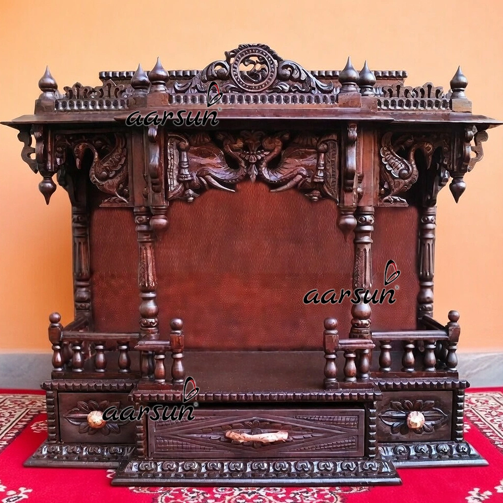 Image for Handmade Teak Temple MNDR-0008