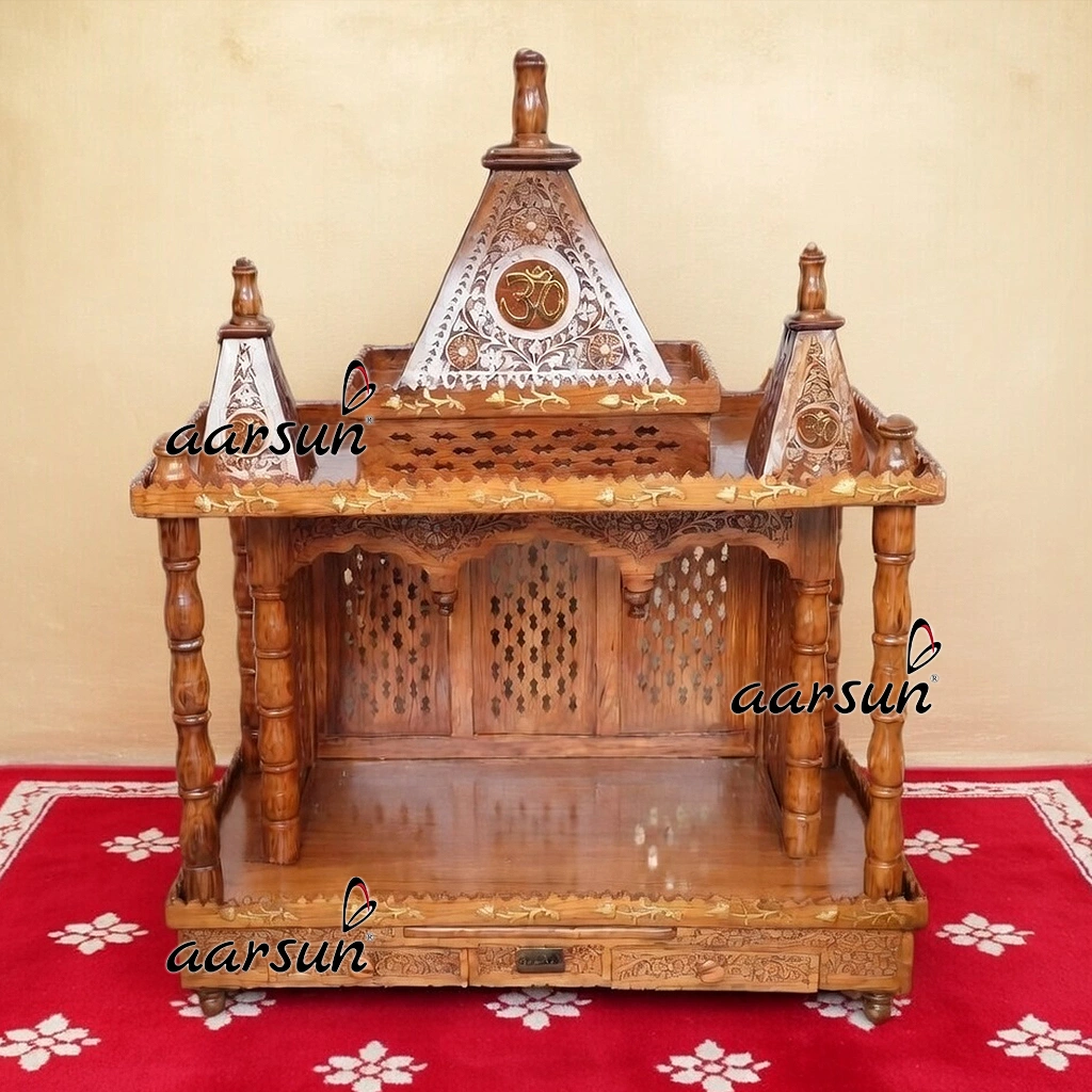 UH-MNDR-1530 Sheesham Wood Temple