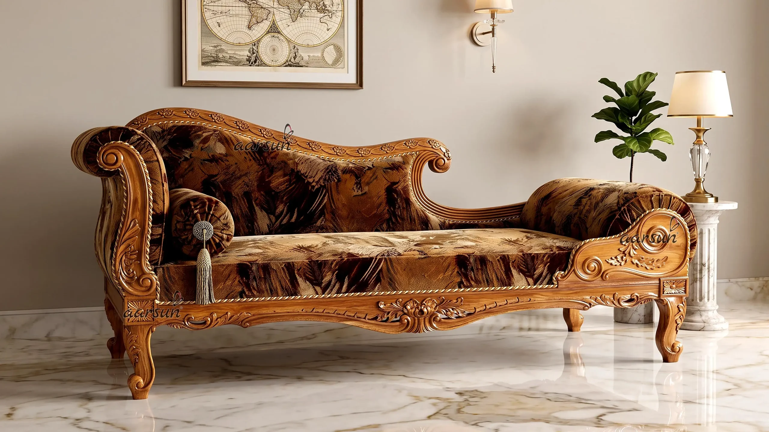 Handcrafted Carved Wooden Couch DWN-0041