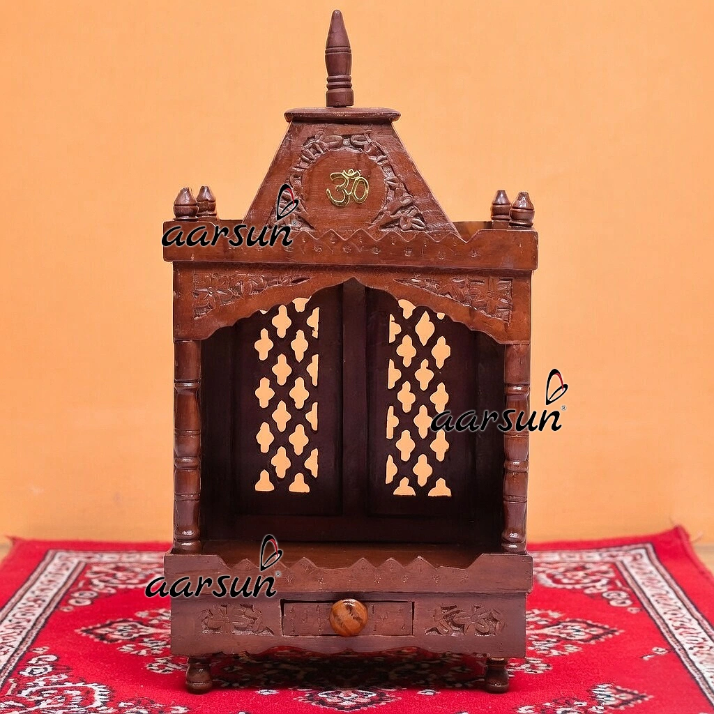 UH-MNDR-Z5A Aarsun Mandir in Mango Wood