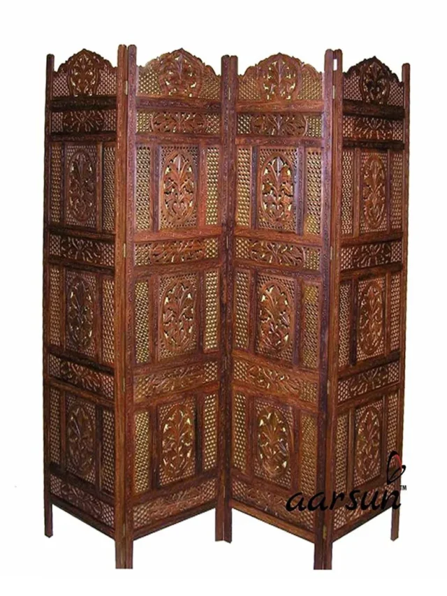 Image for Sheesham Wood Room Divider Aarsun UH-PART-0048