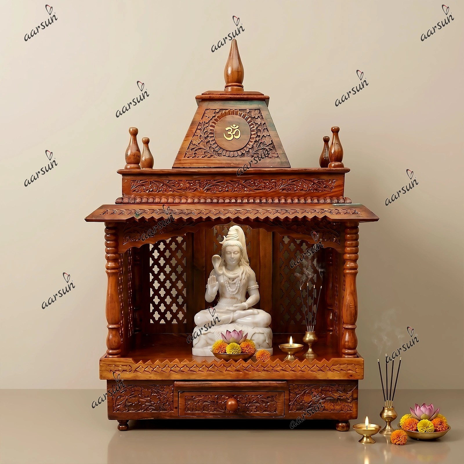 Sheesham Wooden Temple