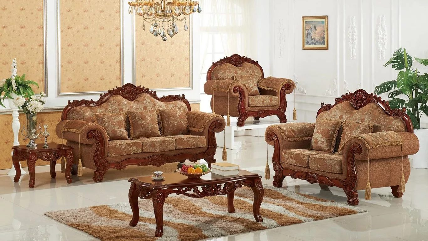 Wooden Dazzling Sofa Set for Living Room SF-0071