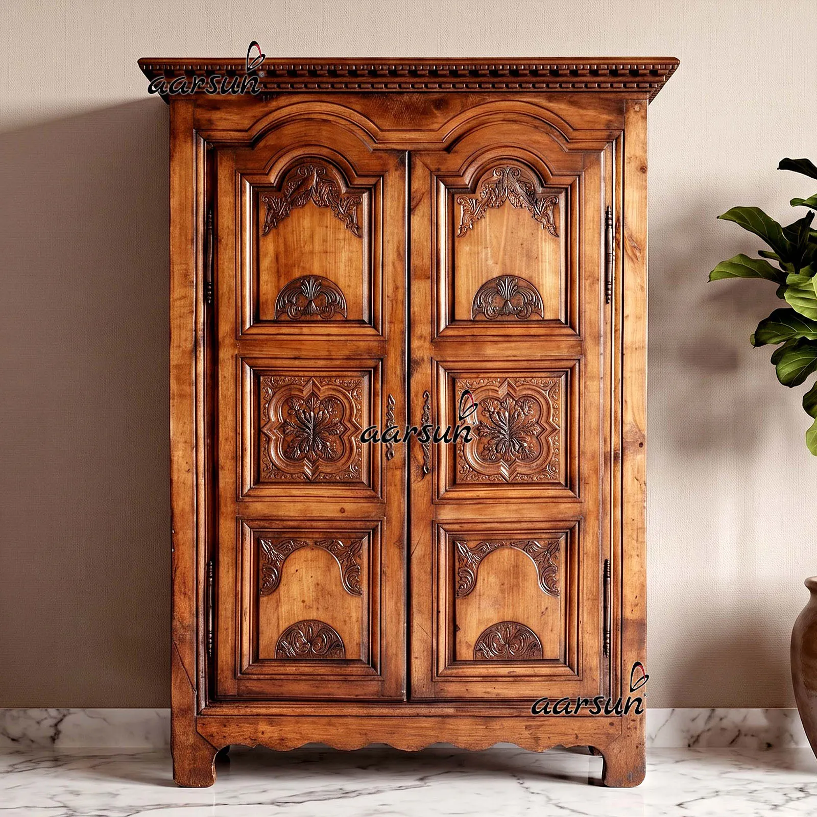 Wooden Handmade Almirah / Wardrobe ALM-0014