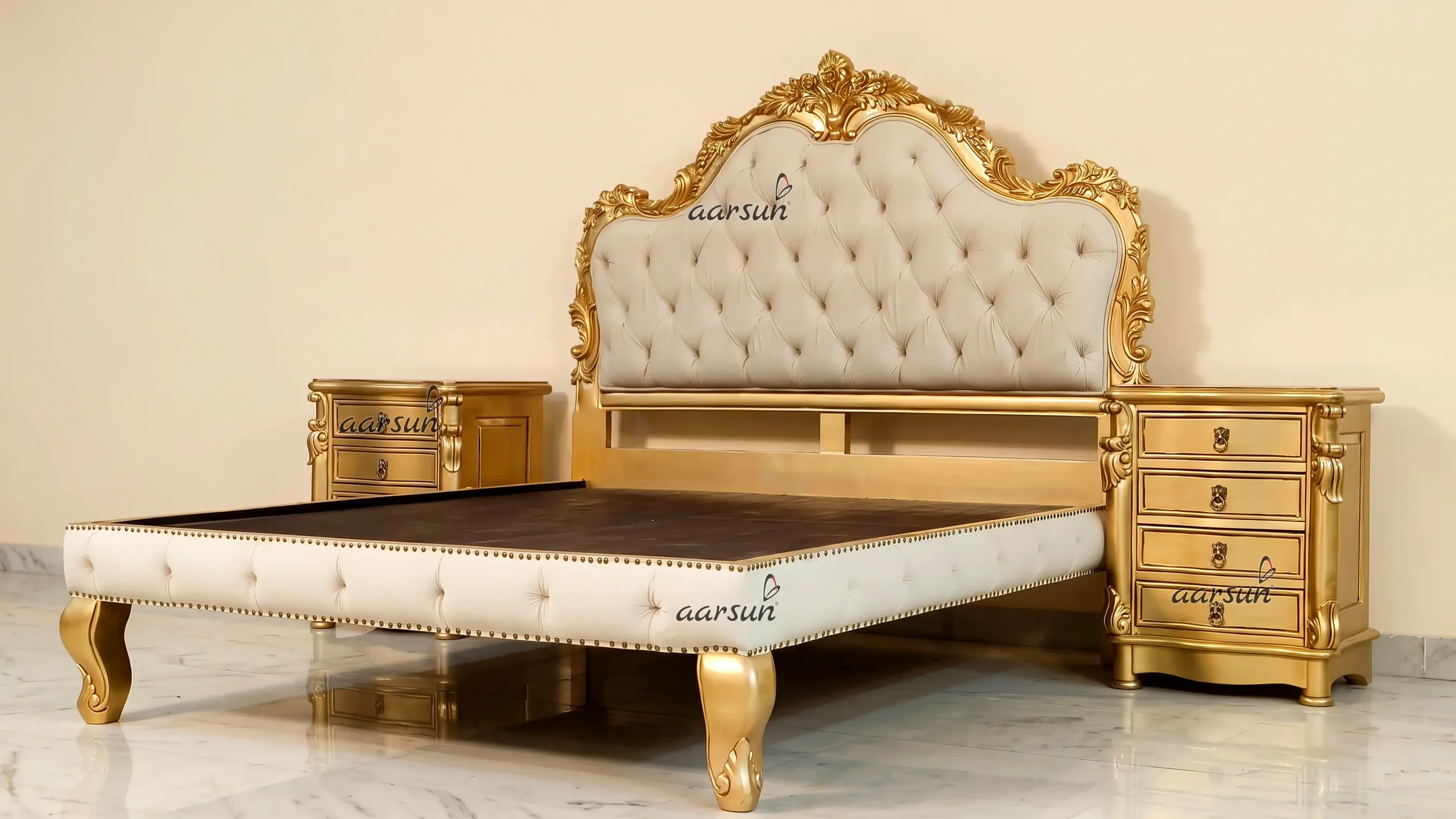 Wooden Queen Size Platform Bed