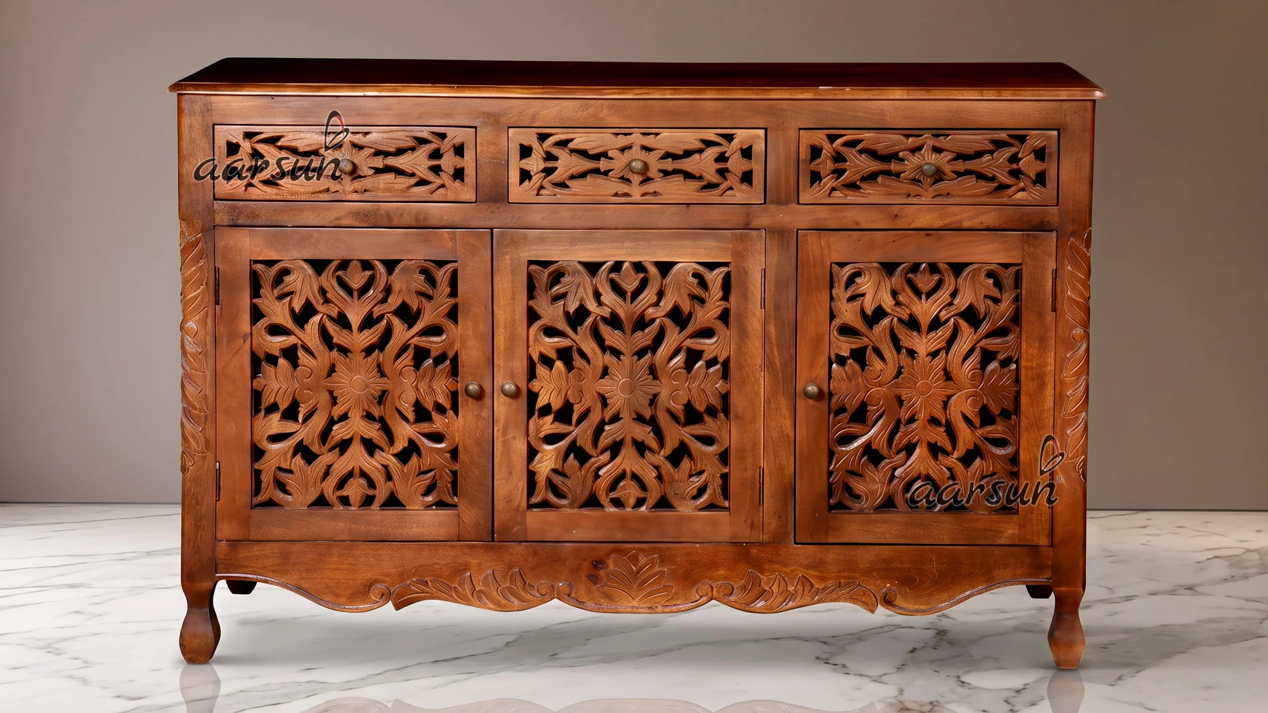 Aarsun Wooden Handcrafted Storage Cabinet