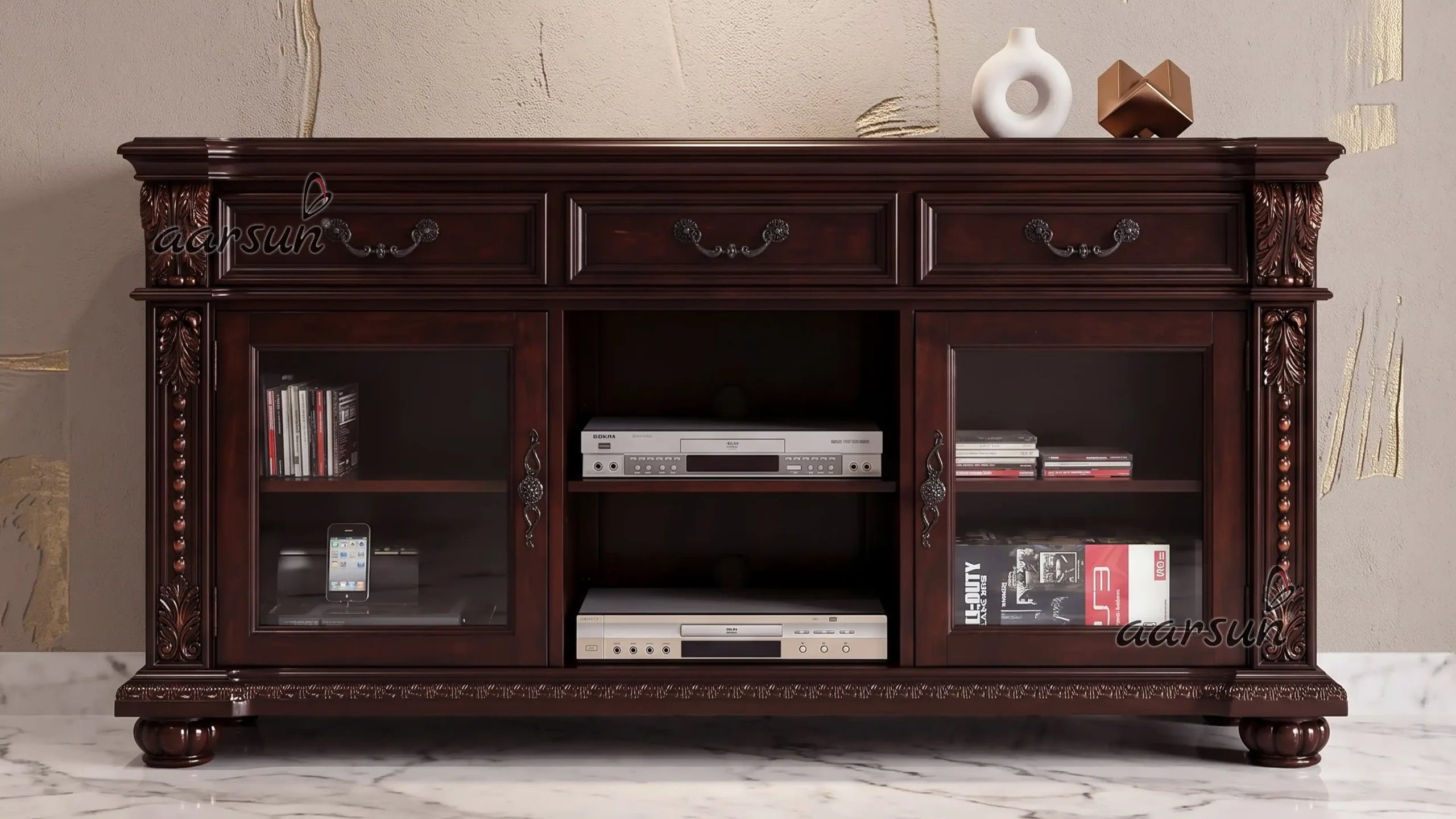 Handmade Wooden TV Unit / Cabinet TVCB-0013