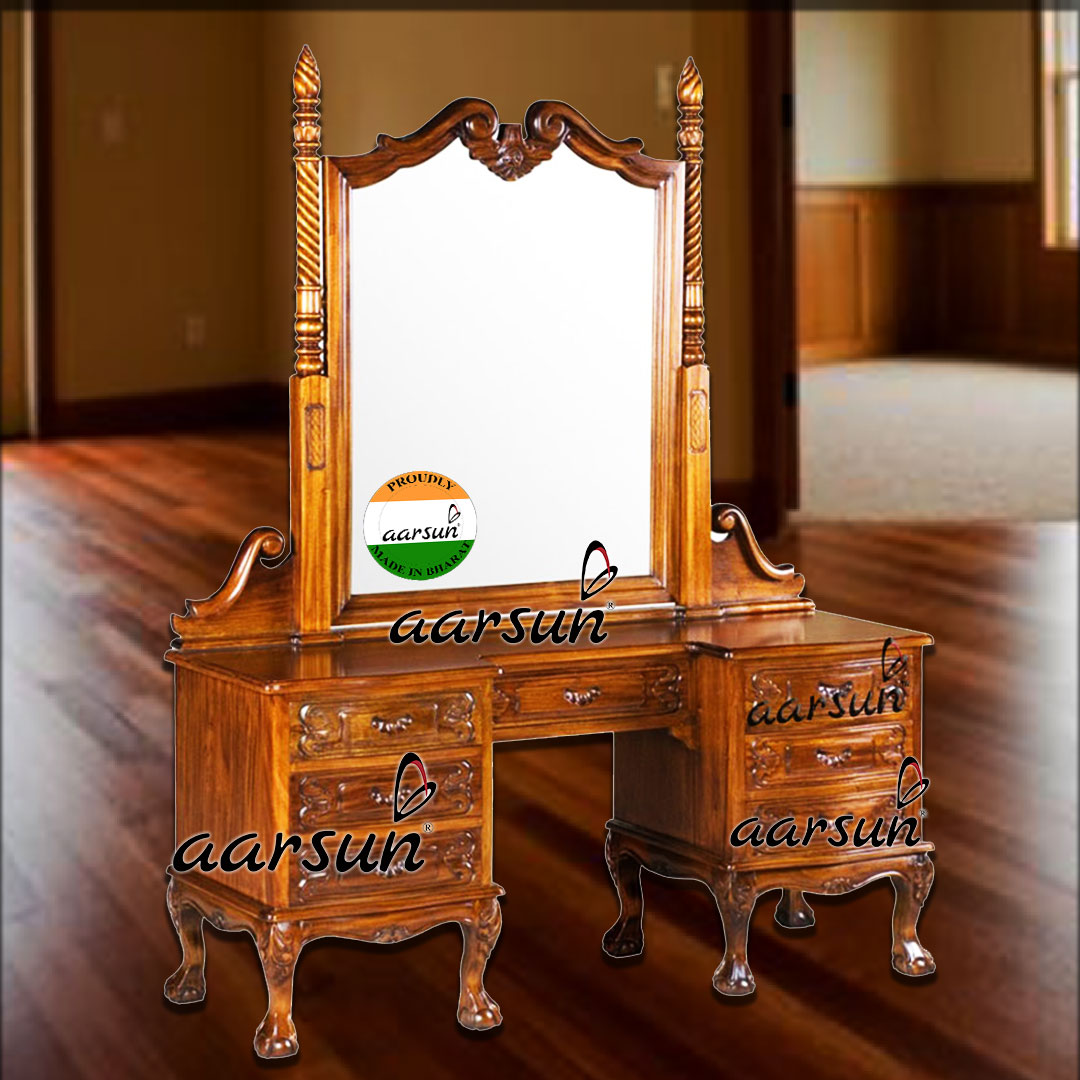 dressing table with full mirror