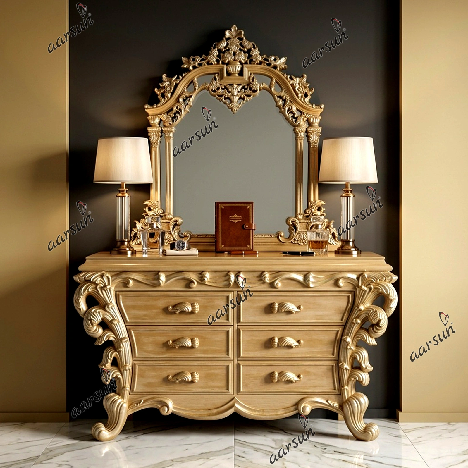 Aarsun Handcarved Dressing Table