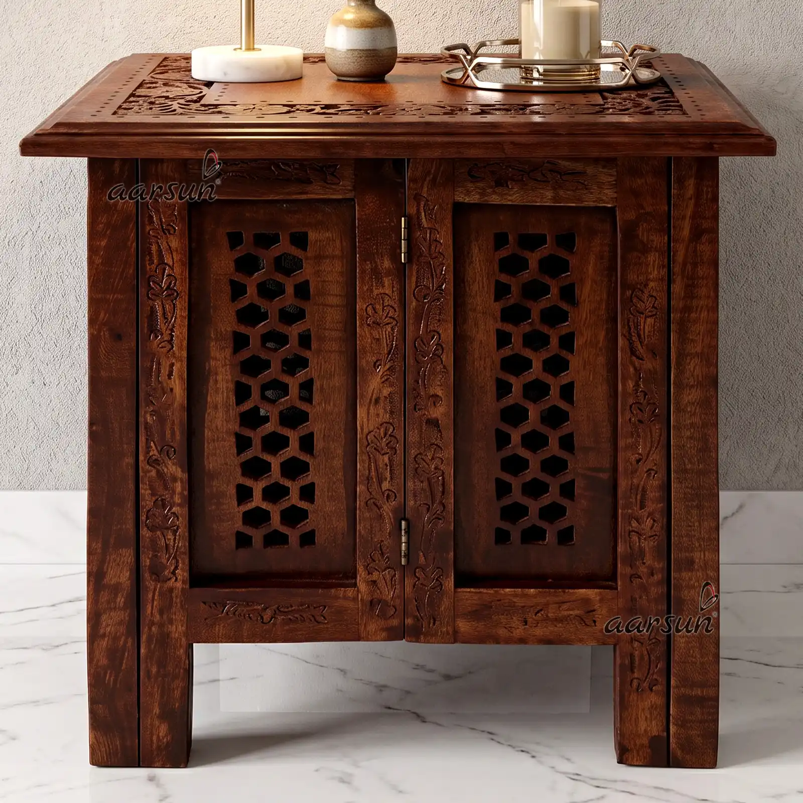 Handcrafted Wooden End Table SDTB-0016