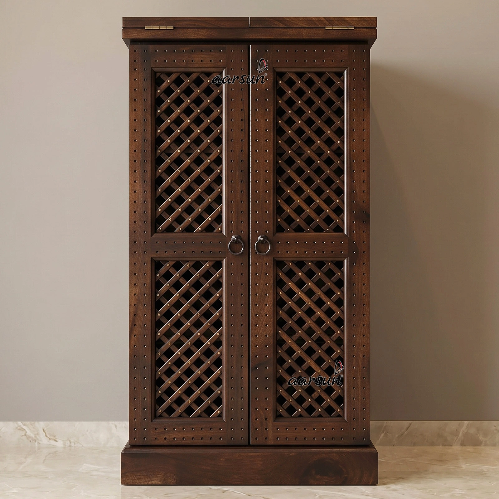 Wooden Door Bar Cabinet - BAR-0017