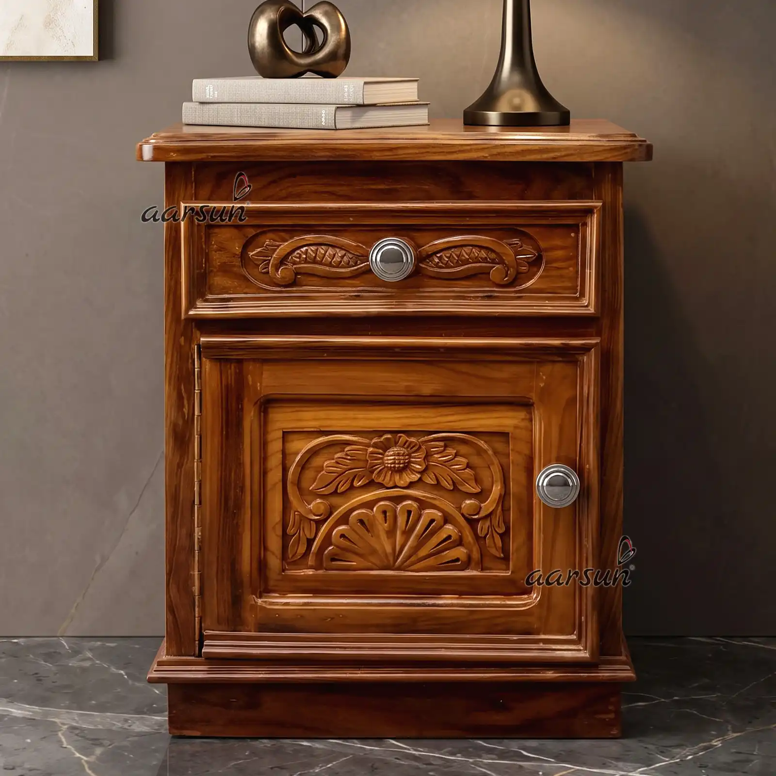 Wooden End Table in Teak Wood SDTB-0004