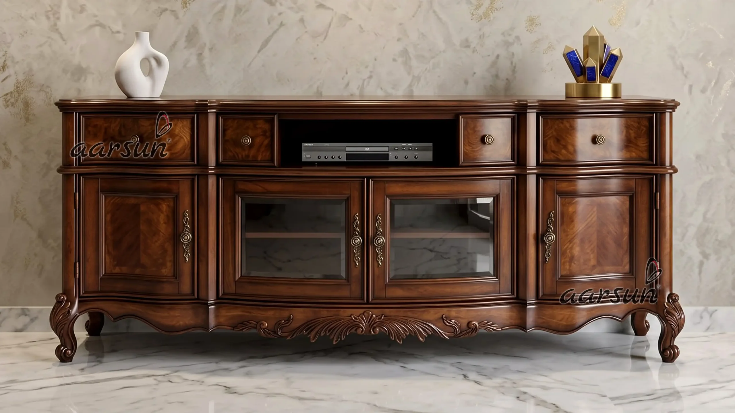 Wooden Handcrafted TV Unit / Cabinet TVCB-0018