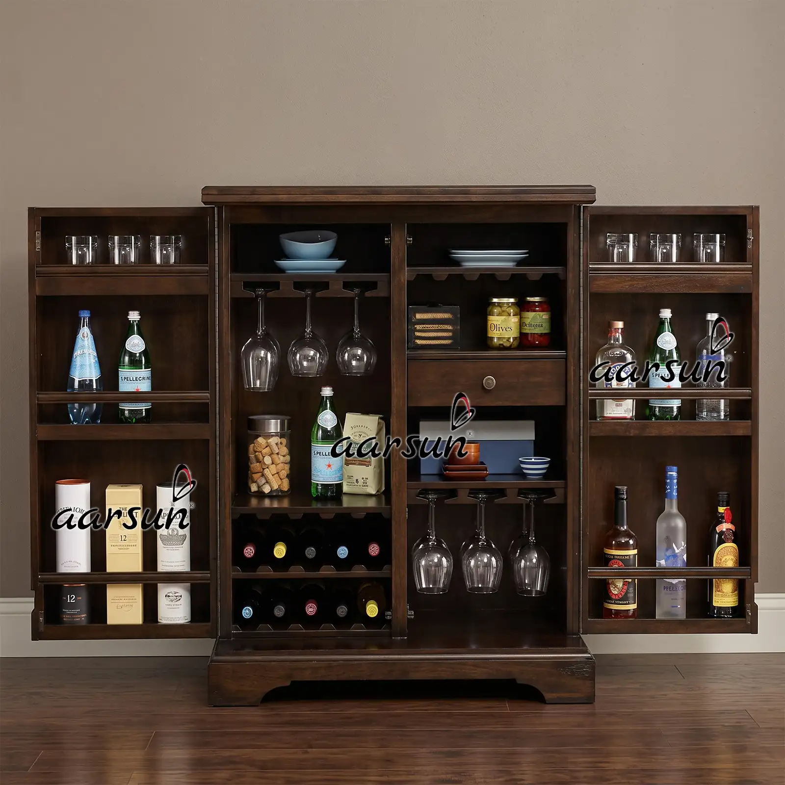 UH-BAR-0010 Aarsun Stylish Bar Cabinet