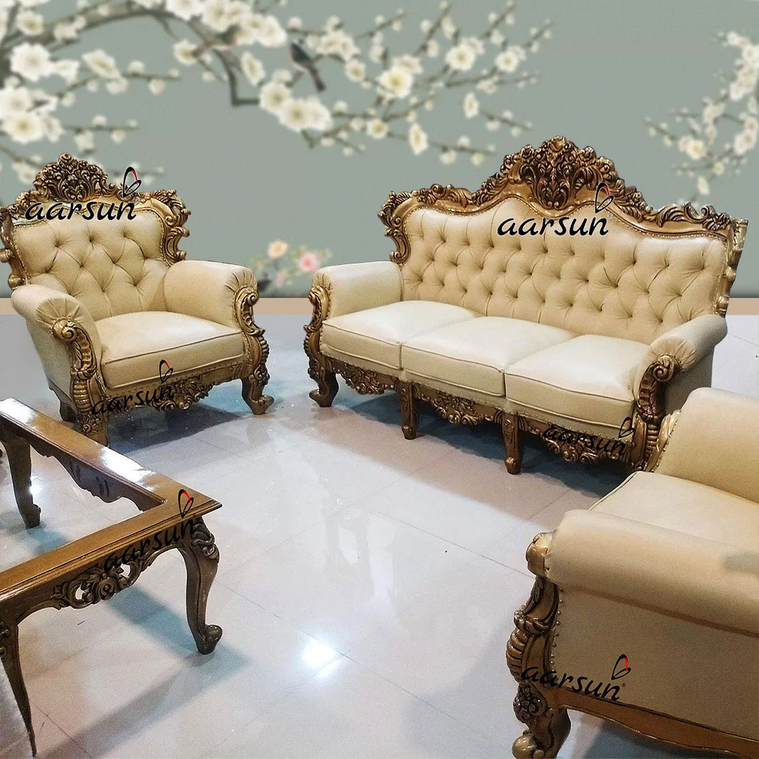 Vintage Carved Wood Sofa Buy A Handmade Modern Sofa Set For Sale At